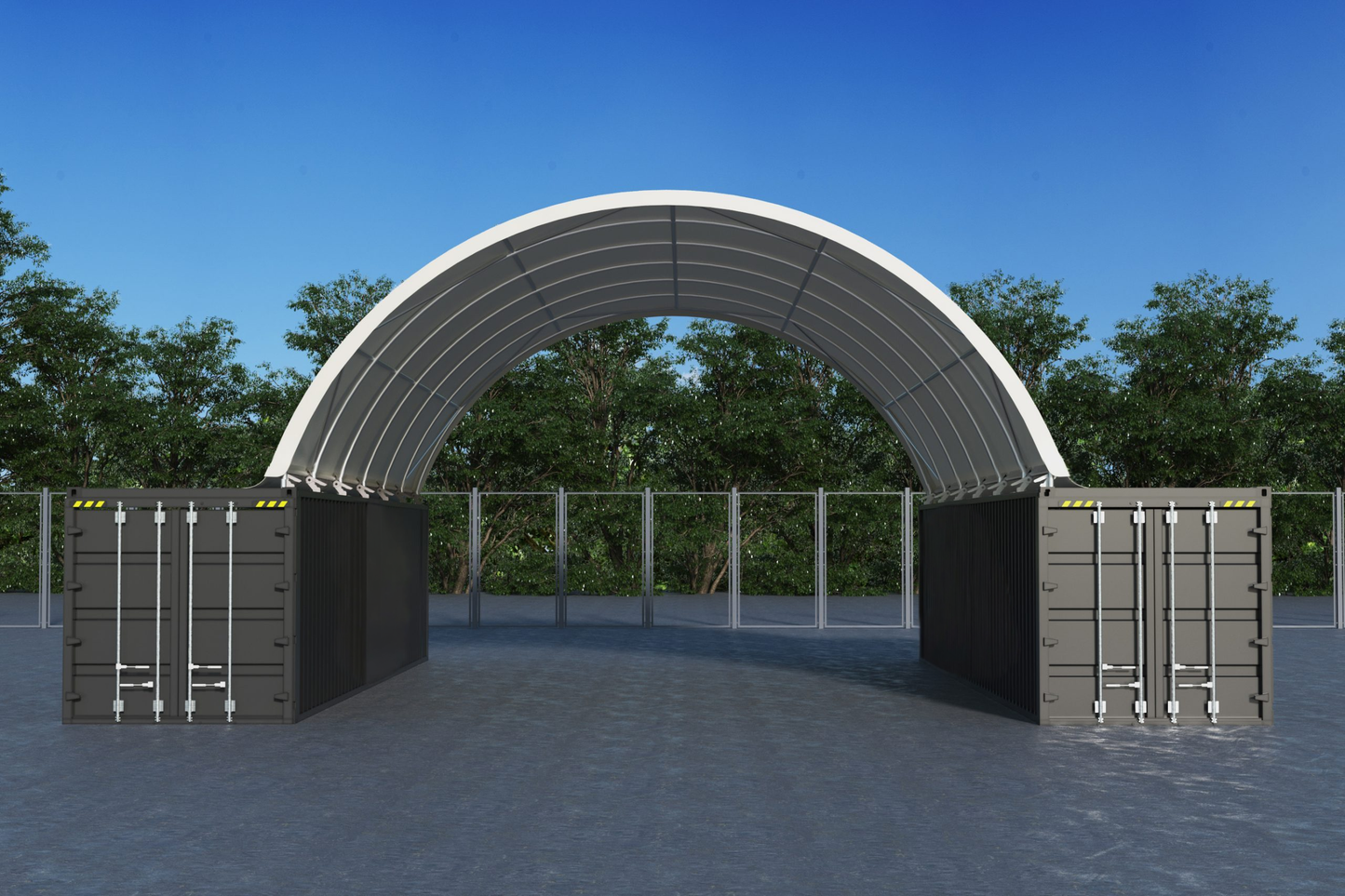26ftx40ft (8mx12m) Shipping Container Dome Shelter