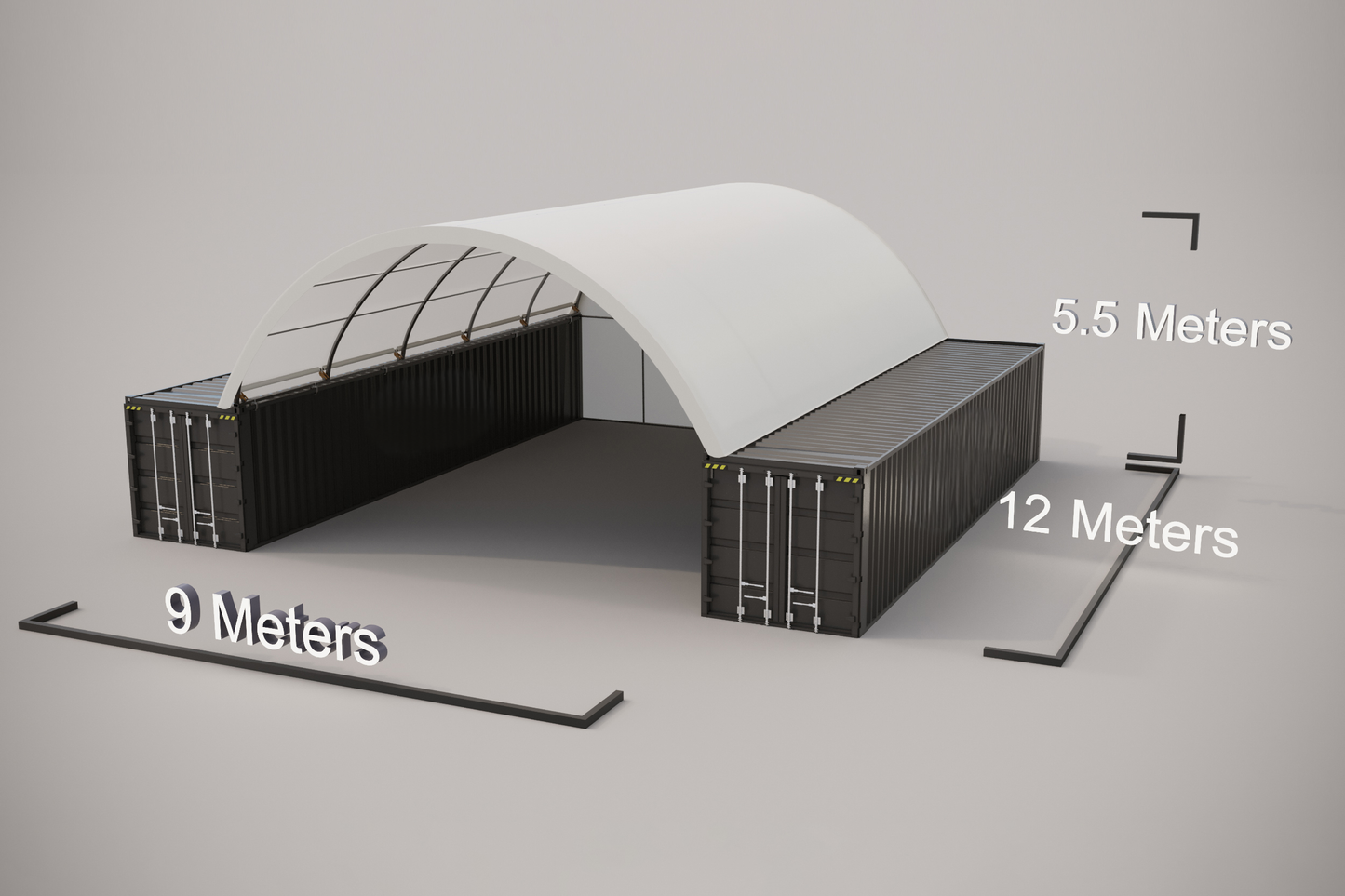30ftX40ft (9mx12m) Shipping Container Dome Shelter