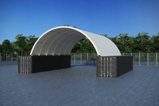 33ftx40ft (10x12m) Shipping Container Dome Shelter