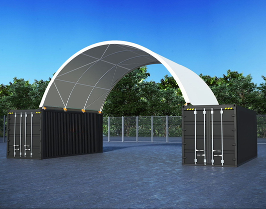 26ftx20ft (8mx6m) Shipping Container Dome Shelter